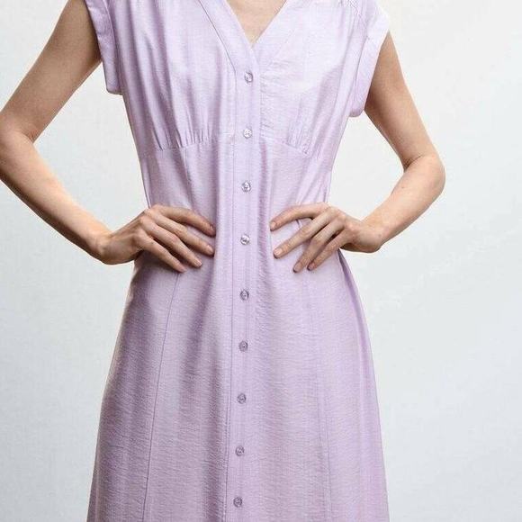 Mango purple shirt dress - Picture 2 of 6